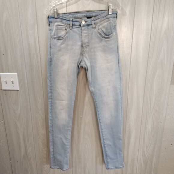 And Denim Button Fly Tapered Leg Skinny Leg Jeans Size 32 - Picture 1 of 10